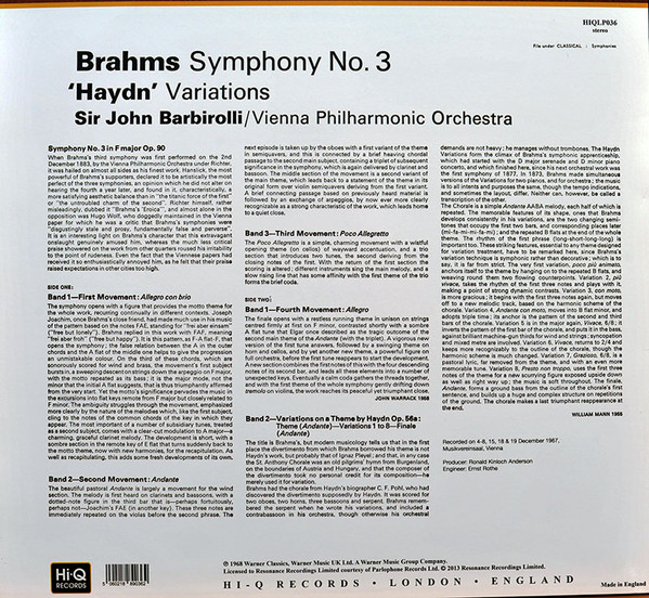 Symphony No. 3 / 'Haydn' Variations