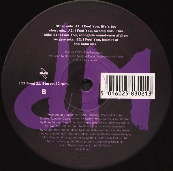 Depeche Mode - I Feel You | Mute (L12 Bong 21) - 4 Depeche Mode - I Feel You | Mute (L12 Bong 21) - 4