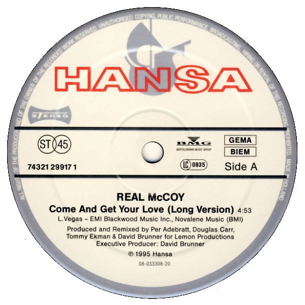 Real McCoy - Come And Get Your Love | Hansa (74321 29917 1) - 2 Real McCoy - Come And Get Your Love | Hansa (74321 29917 1) - 2