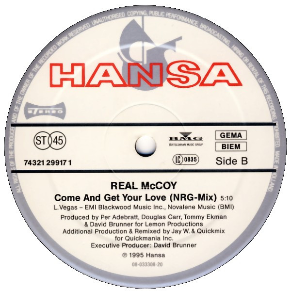 Real McCoy - Come And Get Your Love | Hansa (74321 29917 1) - 3 Real McCoy - Come And Get Your Love | Hansa (74321 29917 1) - 3