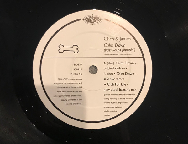 Chris & James - ‘Calm Down’ (Bass Keeps Pumpin’) | Stress Records (19 STR 38) - main