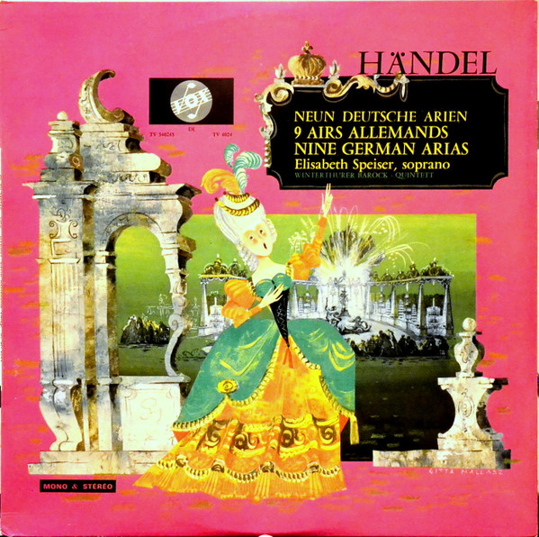 Georg Friedrich Händel , Elisabeth Speiser , Winterthurer Barock-Quintett - Neun Deutsche Arien = 9 Airs Allemands = Nine German Arias | Vox (STDLTV 34024)