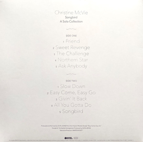 Christine McVie - Songbird: A Solo Collection | Warner Records (R1 680977) - 3 Christine McVie - Songbird: A Solo Collection | Warner Records (R1 680977) - 3