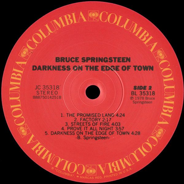Bruce Springsteen - Darkness On The Edge Of Town | Columbia (JC 35318) - main