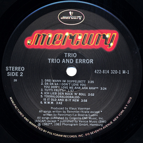Trio - Trio And Error | Mercury (422-814 320-1 M-1) - 4