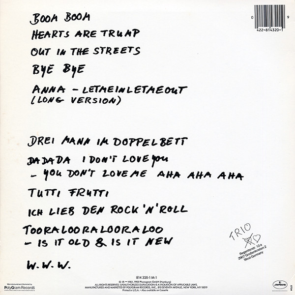 Trio - Trio And Error | Mercury (422-814 320-1 M-1) - 2