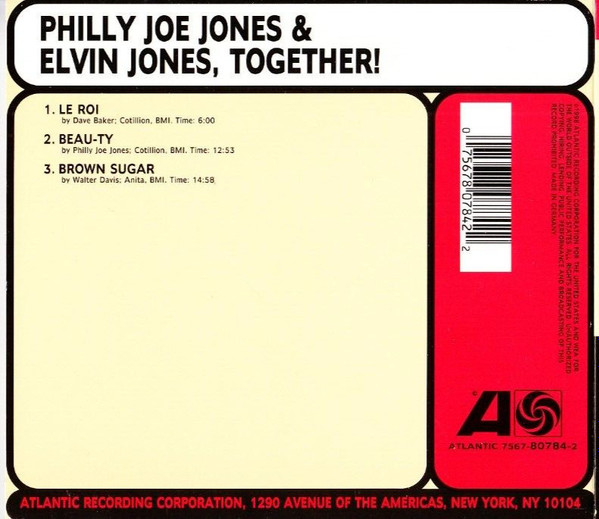 "Philly" Joe Jones  & Elvin Jones - Together! | Atlantic (7567-80784-2) - 2