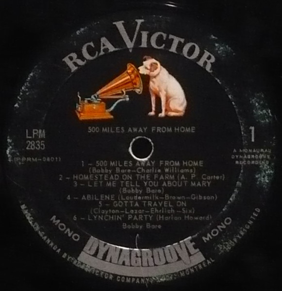 Bobby Bare - 500 Miles Away From Home | RCA Victor (LPM-2835) - 2 Bobby Bare - 500 Miles Away From Home | RCA Victor (LPM-2835) - 2