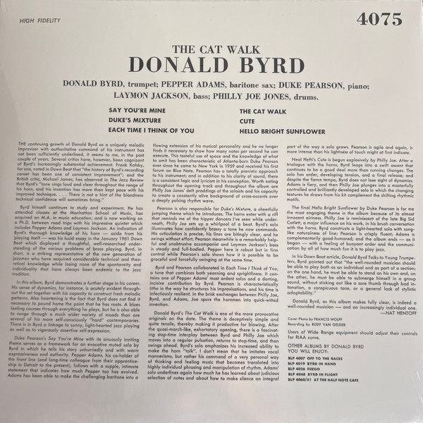 Donald Byrd - The Cat Walk | Rat Pack Records (BLP 4075) - 2 Donald Byrd - The Cat Walk | Rat Pack Records (BLP 4075) - 2