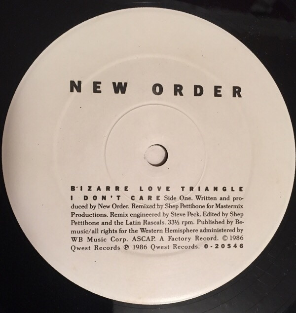 New Order - Bizarre Love Triangle | Qwest Records (0-20546) - 2 New Order - Bizarre Love Triangle | Qwest Records (0-20546) - 2