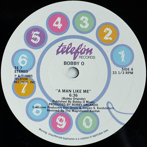 Bobby Orlando - A Man Like Me | Telefon Records (TE 7) - 3