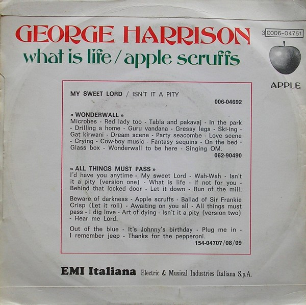 George Harrison - What Is Life / Apple Scruffs | Apple Records (3C 006 - 04751) - 2