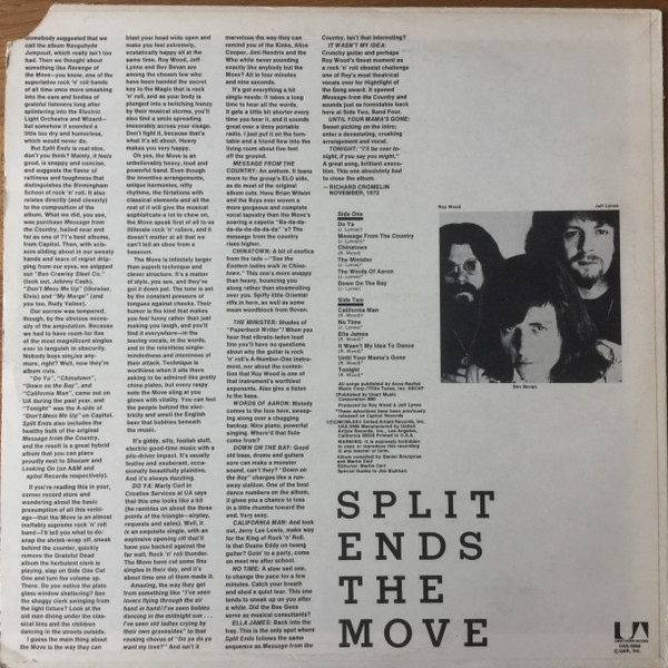 The Move - Split Ends | United Artists Records (UAS-5666) - 2 The Move - Split Ends | United Artists Records (UAS-5666) - 2