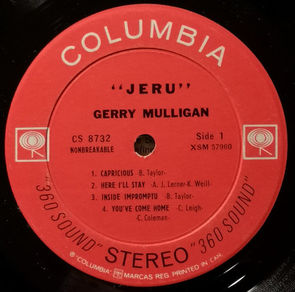 Gerry Mulligan - Jeru | Columbia (CS 8732) - 3