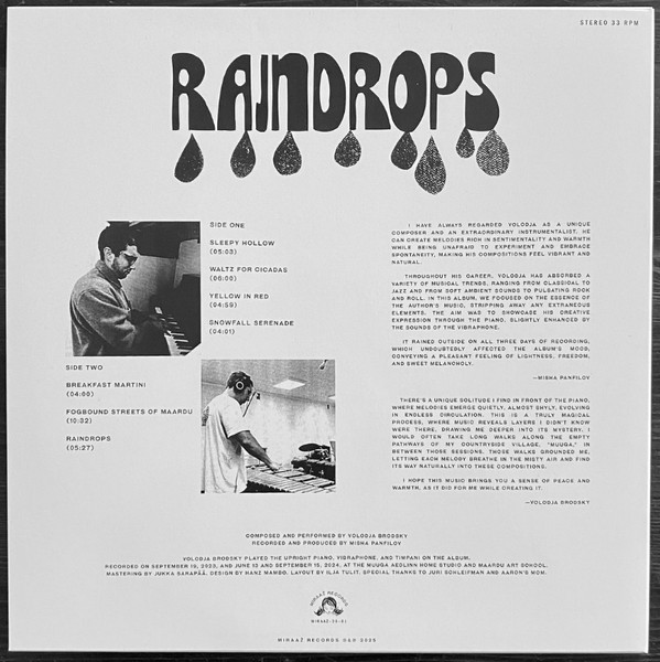 Volodja Brodsky - Raindrops | Miraaž Records (MIRAAZ-25-01) - 2 Volodja Brodsky - Raindrops | Miraaž Records (MIRAAZ-25-01) - 2