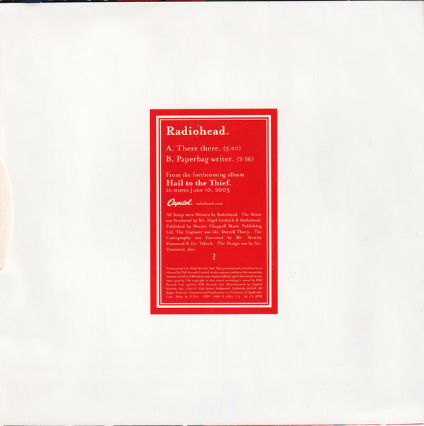 Radiohead - There There | Capitol Records (7PRO 7087 6 17811 7 5) - 2 Radiohead - There There | Capitol Records (7PRO 7087 6 17811 7 5) - 2