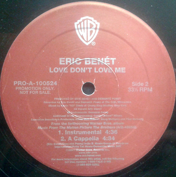 Eric Benét - Love Don't Love Me | Warner Bros. Records (PRO-A-100524) - 3 Eric Benét - Love Don't Love Me | Warner Bros. Records (PRO-A-100524) - 3