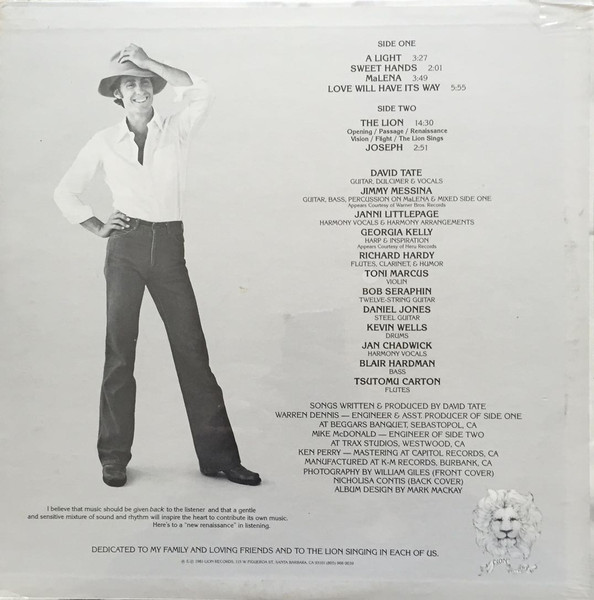 David Tate - Love Will Have Its Way | Lion Records (LR1A) - 2 David Tate - Love Will Have Its Way | Lion Records (LR1A) - 2