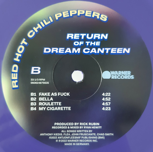 Red Hot Chili Peppers - Return Of The Dream Canteen | Warner Records (093624867357) - 4 Red Hot Chili Peppers - Return Of The Dream Canteen | Warner Records (093624867357) - 4