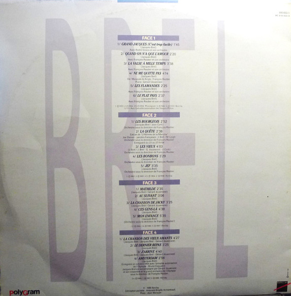Jacques Brel - Quinze Ans D'Amour | Barclay (816 833-1) - 3