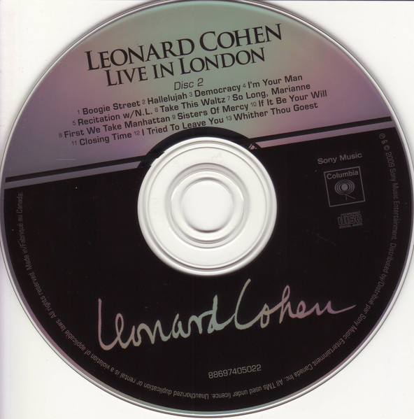 Leonard Cohen - Live In London (2CD) [CD] | Columbia (88697405022) - 4