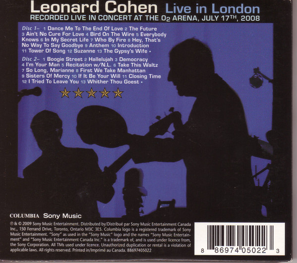 Leonard Cohen - Live In London (2CD) [CD] | Columbia (88697405022) - 2