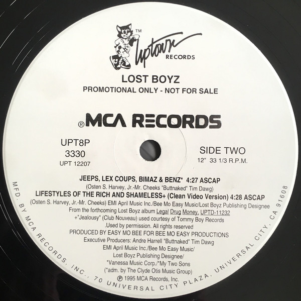 Lost Boyz - Lifestyles Of The Rich And Shameless | Uptown Records (UPT8P 3330) - 3 Lost Boyz - Lifestyles Of The Rich And Shameless | Uptown Records (UPT8P 3330) - 3