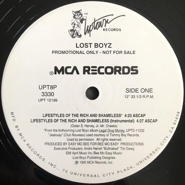 Lost Boyz - Lifestyles Of The Rich And Shameless | Uptown Records (UPT8P 3330) - 2 Lost Boyz - Lifestyles Of The Rich And Shameless | Uptown Records (UPT8P 3330) - 2