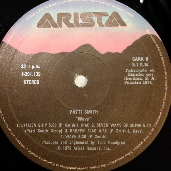 Patti Smith Group - Wave | Arista (I-201.139) - 4
