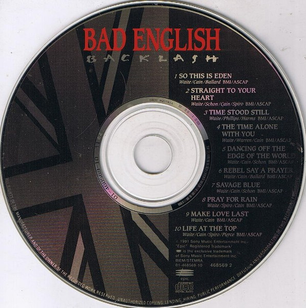 Bad English - Backlash CD | Epic (468569 2) - 3 Bad English - Backlash CD | Epic (468569 2) - 3