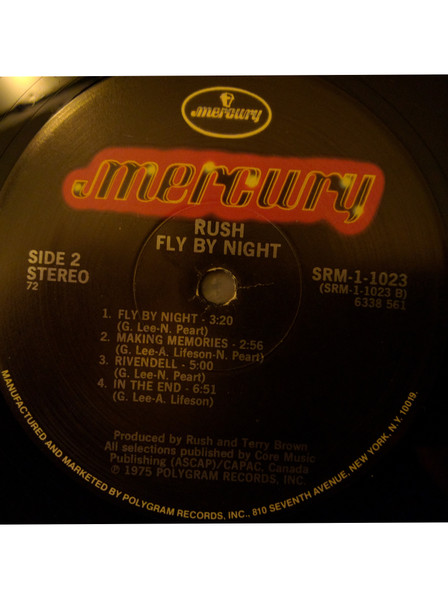 Rush - Fly By Night | Mercury (SRM-1-1023) - 4