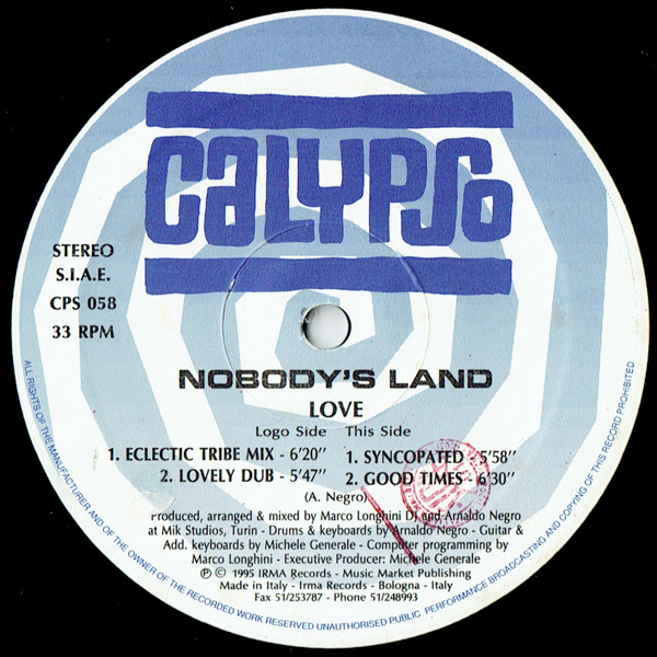 Nobody's Land - Love | Calypso Records (CPS 058)