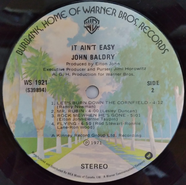 Long John Baldry - It Ain't Easy [Vinyl] | Warner Bros. Records (WS 1921) - 4