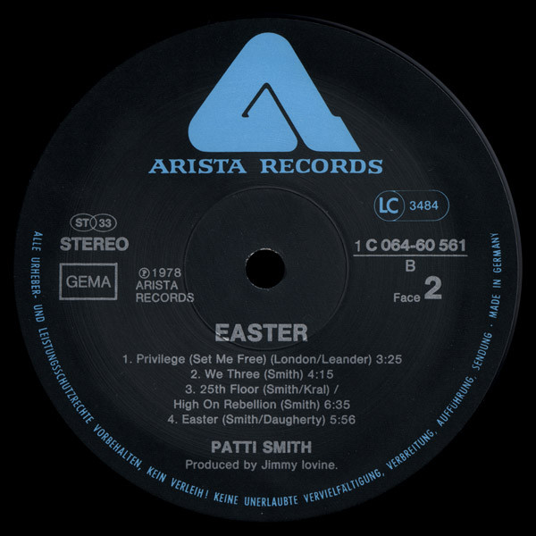 Patti Smith Group - Easter | Arista (1C 064-60 561) - 4