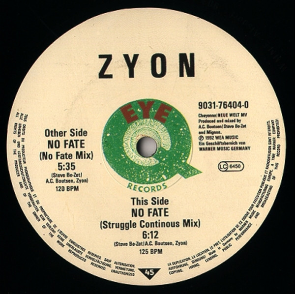 Zyon - No Fate | Eye Q Records (9031-76404-0) - 3 Zyon - No Fate | Eye Q Records (9031-76404-0) - 3