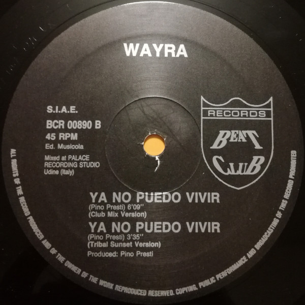 Wayra - Ya No Puedo Vivir | Beat Club Records (BCR 00890) - 4