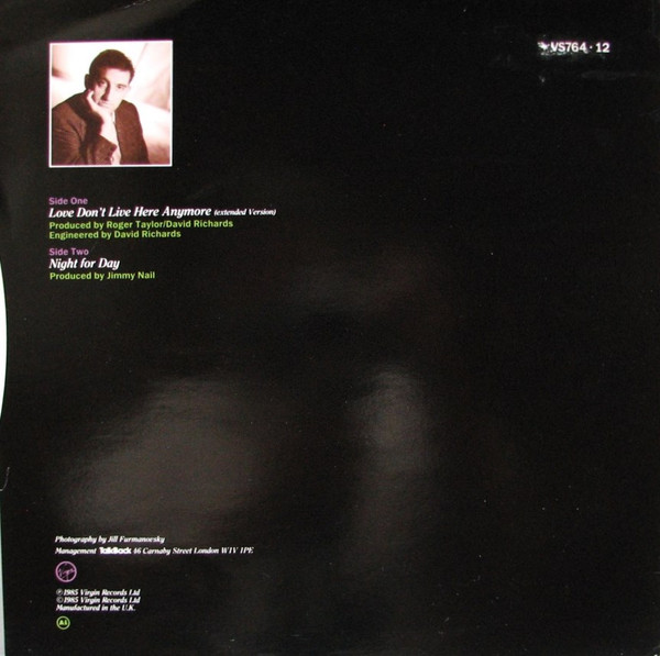 Jimmy Nail - Love Don't Live Here Anymore (Extended Version) | Virgin (VS 764-12)