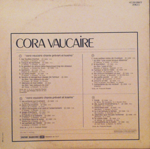 Cora Vaucaire - Cora Vaucaire | Pathé (2C 150-15684/5) - 2