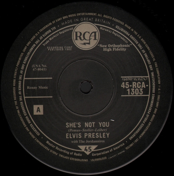 Elvis Presley - She's Not You | Sony BMG Music Entertainment (82876 666761) - 3