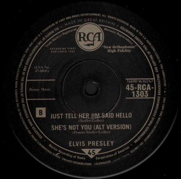 Elvis Presley - She's Not You | Sony BMG Music Entertainment (82876 666761) - 4