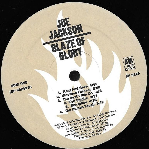 Joe Jackson - Blaze Of Glory | A&M Records (SP 5249) - 4 Joe Jackson - Blaze Of Glory | A&M Records (SP 5249) - 4