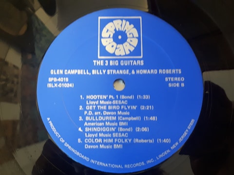 Glen Campbell , Billy Strange , Howard Roberts - The 3 Big Guitars | Springboard (SP-4015) - 3