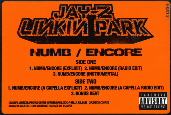 Jay-Z / Linkin Park - Numb / Encore | Warner Bros. Records (0-42773) - 2 Jay-Z / Linkin Park - Numb / Encore | Warner Bros. Records (0-42773) - 2