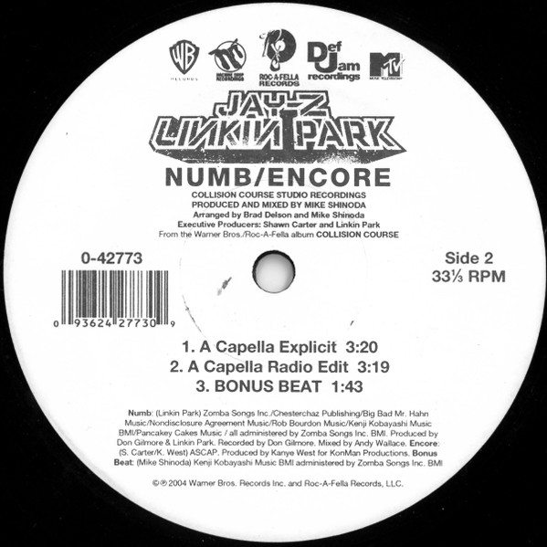 Jay-Z / Linkin Park - Numb / Encore | Warner Bros. Records (0-42773) - 4 Jay-Z / Linkin Park - Numb / Encore | Warner Bros. Records (0-42773) - 4