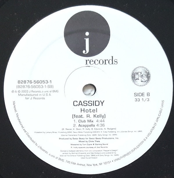 Cassidy Feat. R. Kelly - Hotel | J Records (82876-56053-1) - 2 Cassidy Feat. R. Kelly - Hotel | J Records (82876-56053-1) - 2