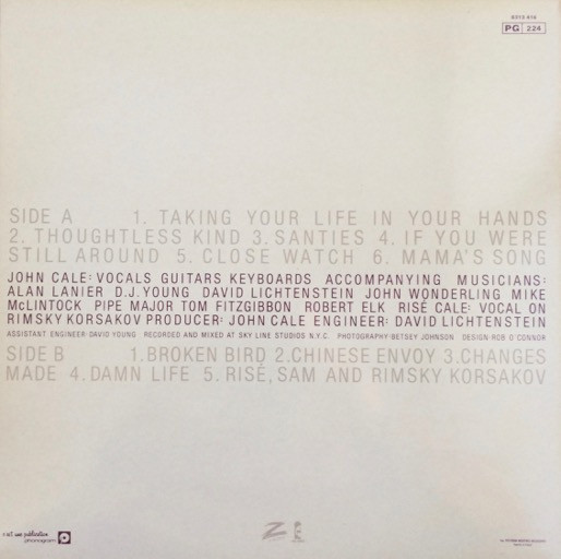 John Cale - Music For A New Society | ZE Records (6313 416) - 2 John Cale - Music For A New Society | ZE Records (6313 416) - 2