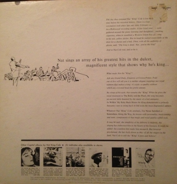 Nat King Cole - Top Pops | Capitol Records (T 1891) - 2 Nat King Cole - Top Pops | Capitol Records (T 1891) - 2