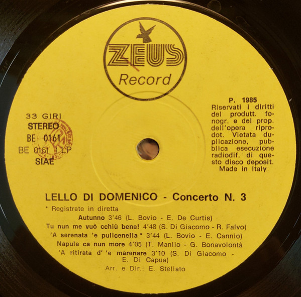 Lello Di Domenico - Concerto N° 3 | Zeus (BE 0161) - 3 Lello Di Domenico - Concerto N° 3 | Zeus (BE 0161) - 3