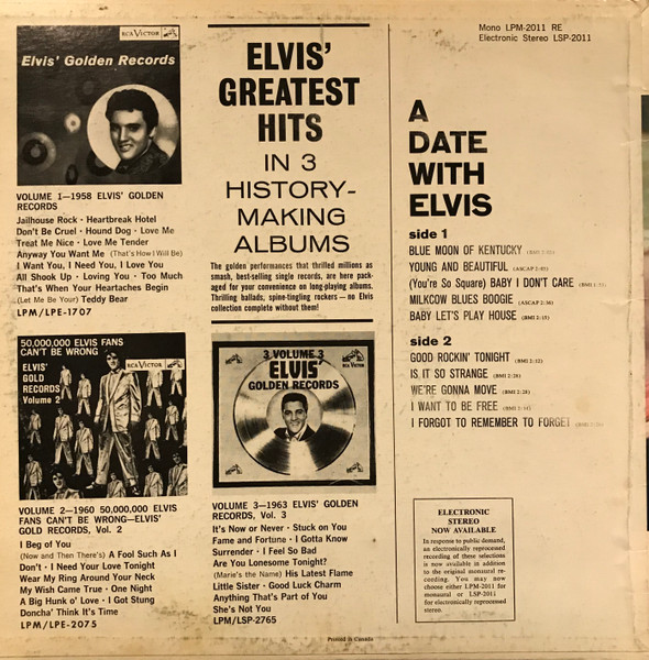 Elvis Presley - A Date With Elvis | RCA Victor (LPM-2011) - 2