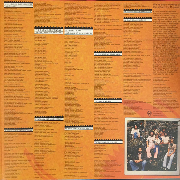 Tim Maia - Nobody Can Live Forever (The Existential Soul Of Tim Maia) | Luaka Bop (LB67LPC) - 4 Tim Maia - Nobody Can Live Forever (The Existential Soul Of Tim Maia) | Luaka Bop (LB67LPC) - 4